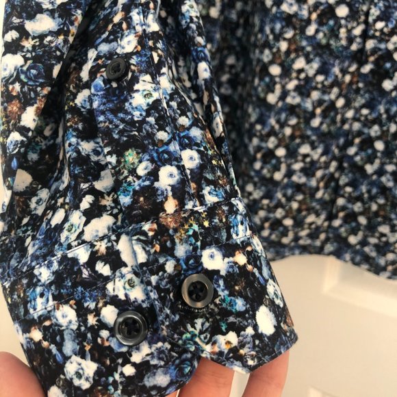 Soul of London Men's Floral Semi-Fitted Dress Shirt - Picture 8 of 8